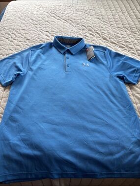 Under Armour Men’s Light Blue Short Sleeve Polo